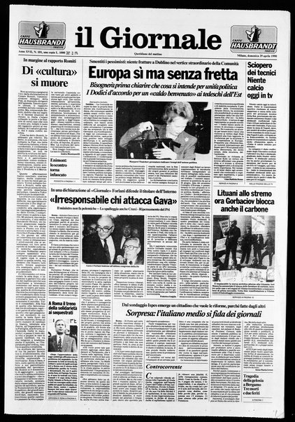 Il giornale : quotidiano del mattino